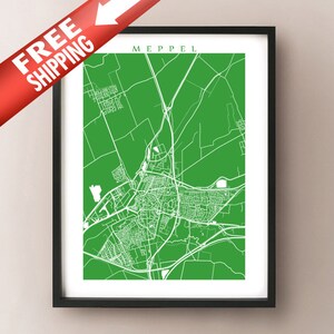 Meppel Map Print - Affiche pays-Bas