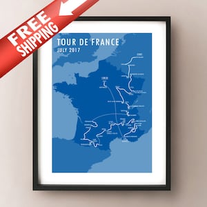Tour de France 2017 - Custom cycling race print - July 2017