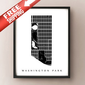 Washington Park, Denver - Colorado Neighborhood Art Print (en)