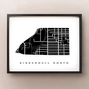 Kirkendall North Map - Hamilton Neighbourhood Art Print
