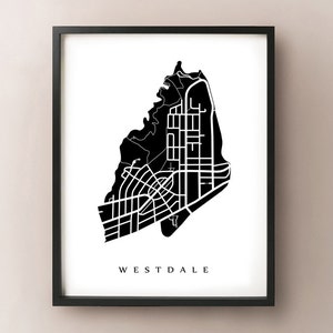 Carte de Westdale - Hamilton Neighbourhood Art Print