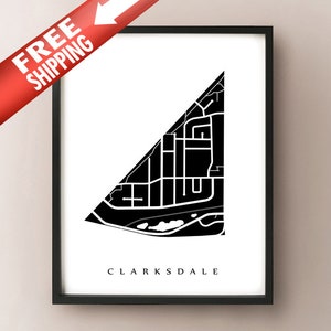 Clarksdale Carte - Burlington, ON Neighbourhood Art Print
