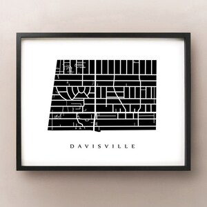 Carte de Davisville - Toronto Neighbourhood Art Print