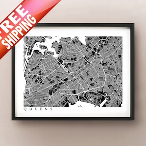 Queens Map Print - New York Poster