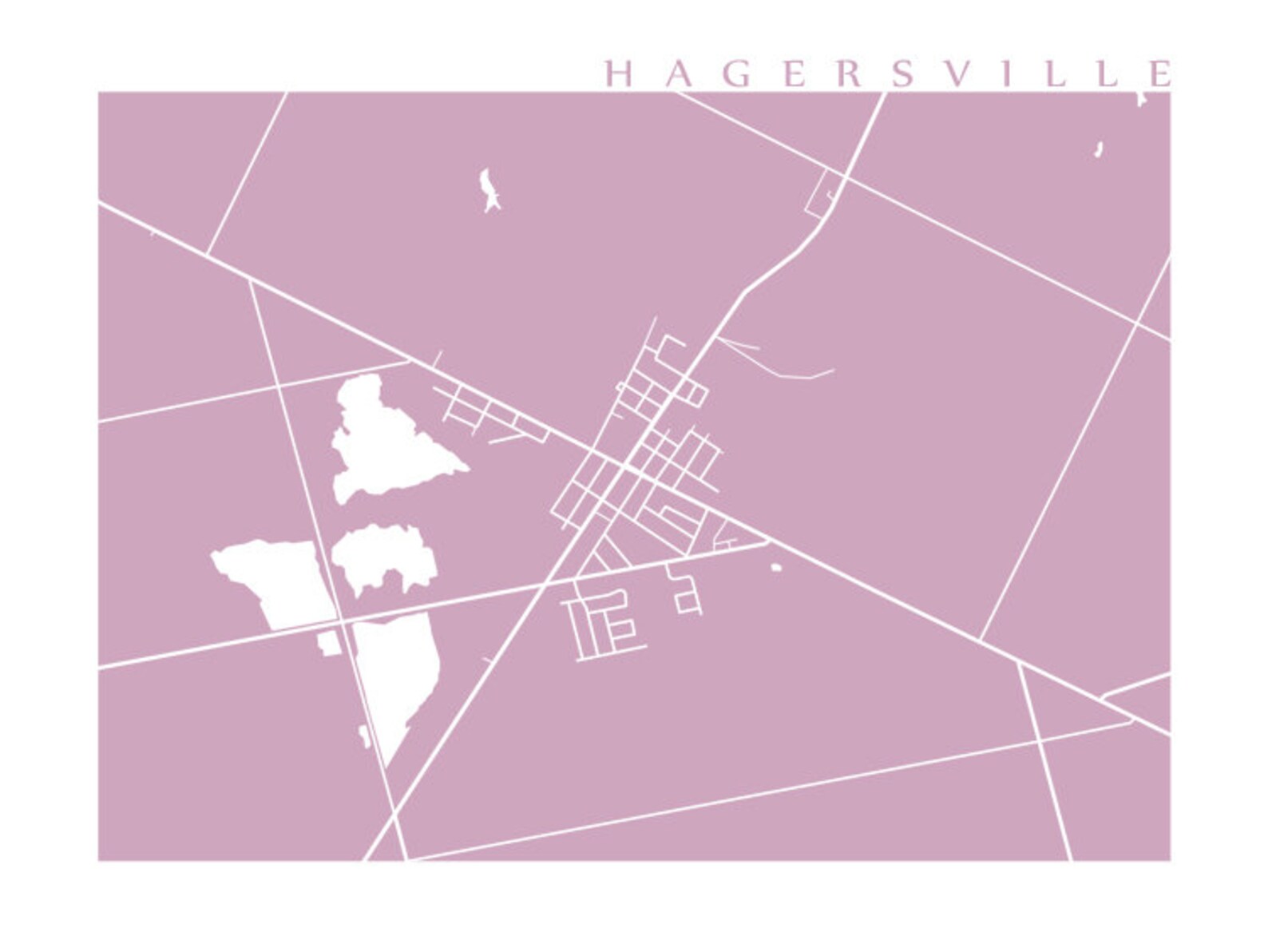 Hagersville Ontario Map Print Etsy