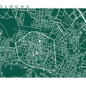 Bologna Map Art Print - Italy Poster - Etsy