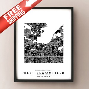 West Bloomfield, MI - City Limits Map Print