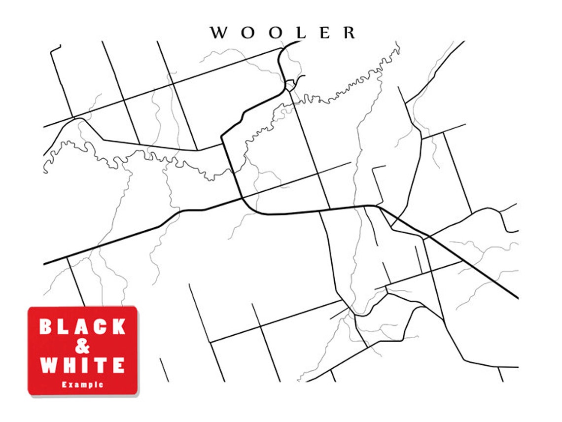 Wooler Map Ontario Poster Kunst Etsy
