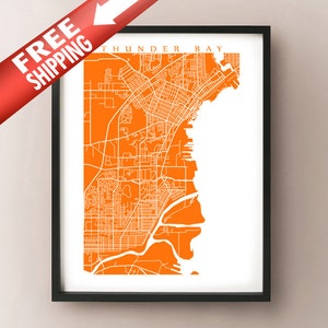 Thunder Bay Karte Druck
