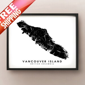 Vancouver Island, BC - Stadt grenzen Karte Drucken