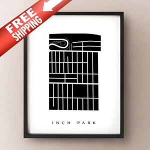 Inch Park Kaart - Hamilton Mountain Buurt Art Print