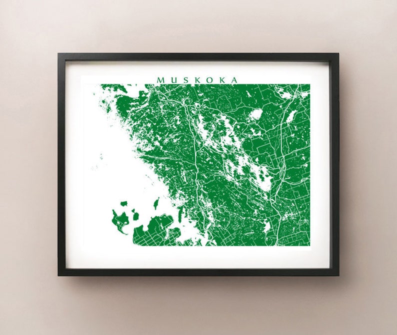 Poster Art Muskoka Map