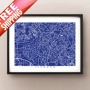 Lilburn Map Print - Georgia Poster