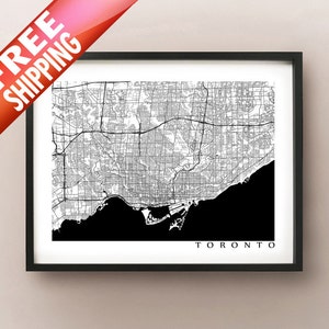 Toronto Map - Black and White