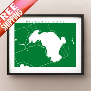 Pickerel Lake - Almaguin Highlands, Ontario Carte Imprimer