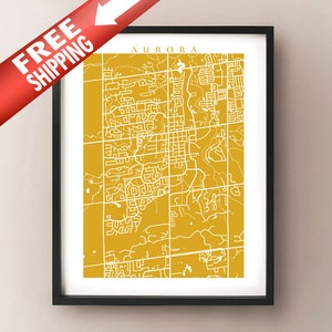 Aurora Karte Drucken - Ontario Poster Kunst
