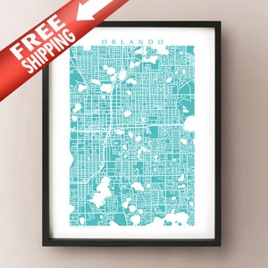 Orlando Map Print Florida Art Poster image 1