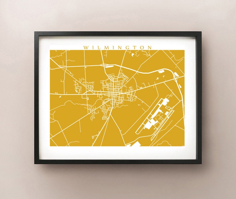 OH Map Ohio Poster Print Wilmington