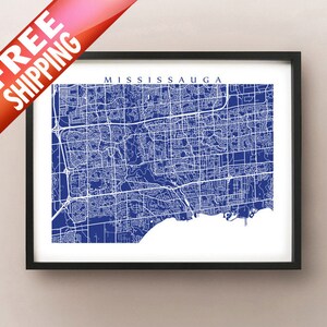 Mississauga Karte Druck - Ontario, Kanada Kunstposter