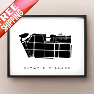 Village olympique, Vancouver Neighbourhood Art Print