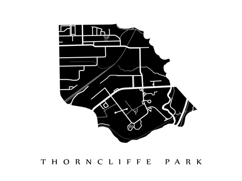 ON Neighbourhood Art Print Thorncliffe Park Map Toronto East York