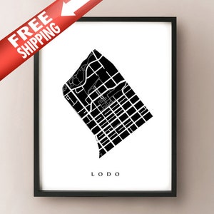 LoDo, Denver, CO - Lower Downtown, Denver, Colorado Neighborhood Art Print