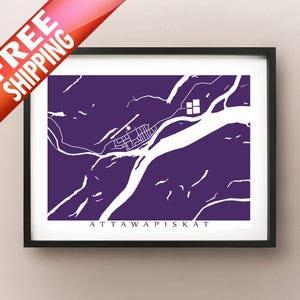 Carte d’Attawapiskat - Ontario poster art
