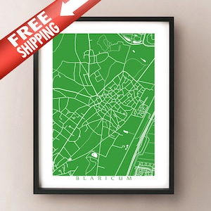 Blaricum Karte Druck - Noord-Holland, Niederlande Poster