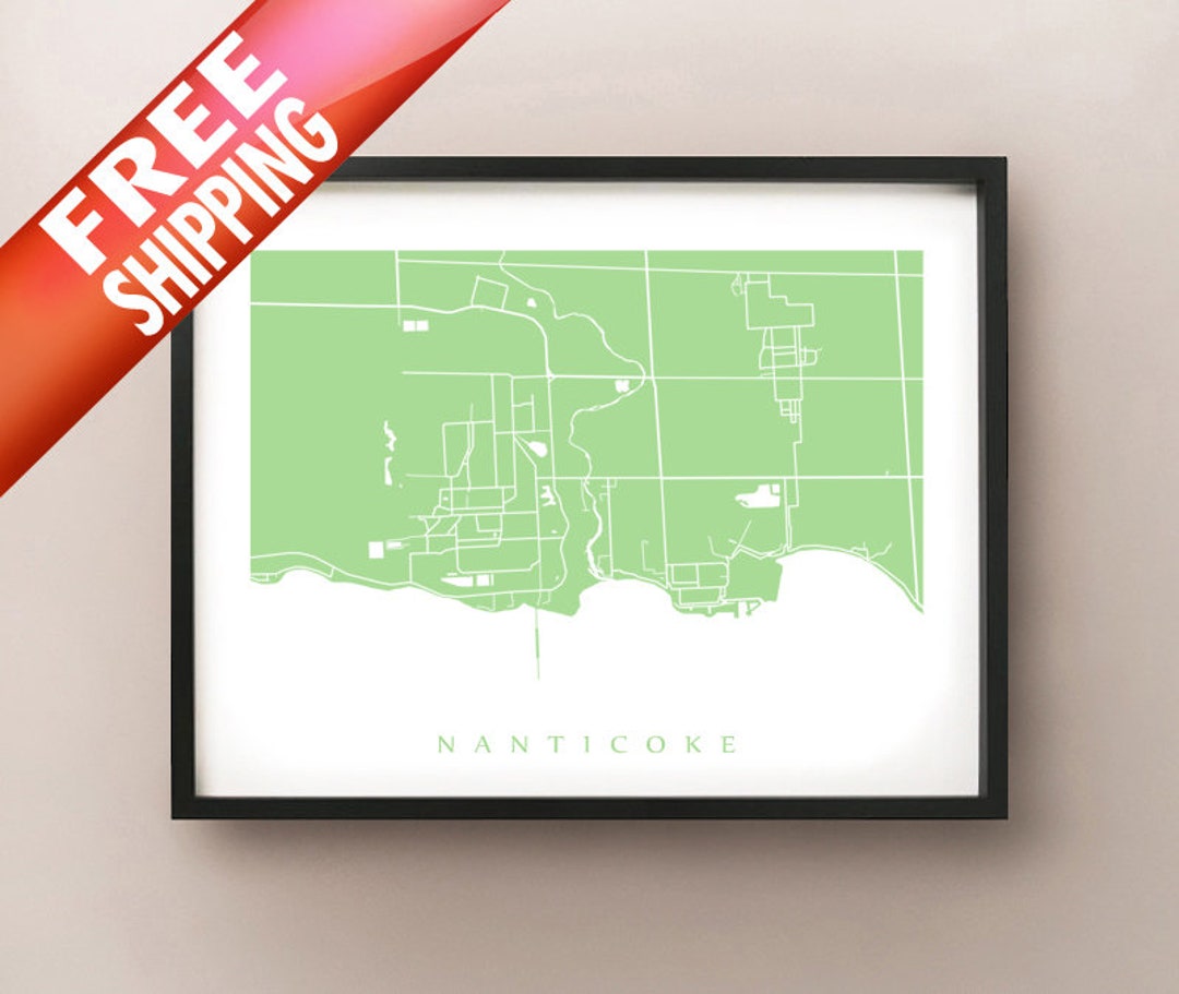Nanticoke Ontario Map Print Etsy