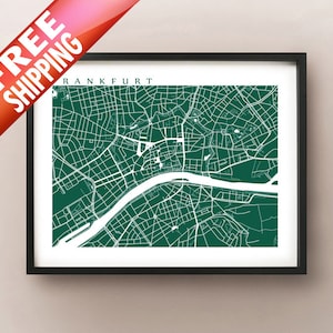 Frankfurt am Main Alemania Mapa Arte