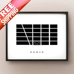 Mapa NoMad - Manhattan, NYC Neighborhood Art Print