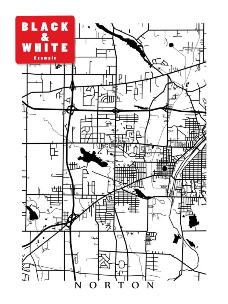 Norton Map Ohio Poster Print Etsy Il Ic5c 