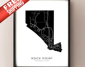 Rock Point Provincial Park, Ontario Map Print