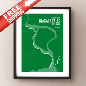 2018 Niagara Falls International Marathon route map print
