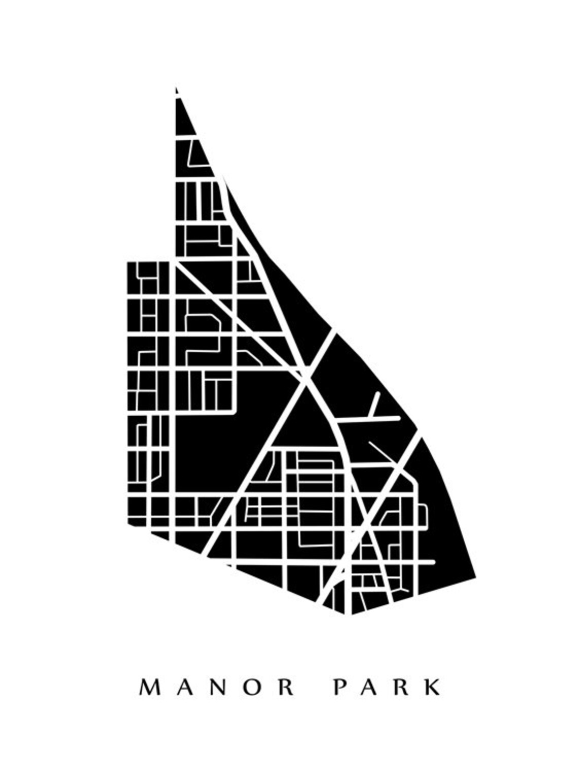 Manor Park DC Map Washington DC Neighborhood Art Print - Etsy