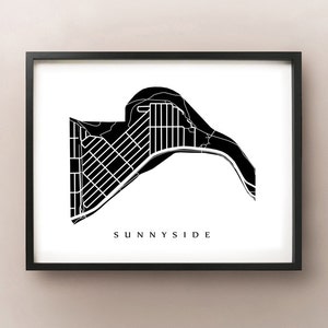 Sunnyside-karta - konsttryck i Calgary-området