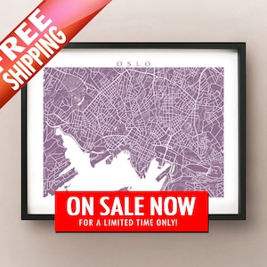 Oslo Map Art Print - Affiche Norvège