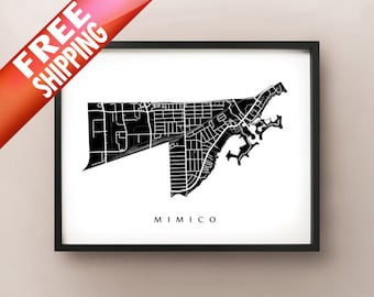 Carte de Mimico - Etobicoke, Toronto Neighbourhood Art Print