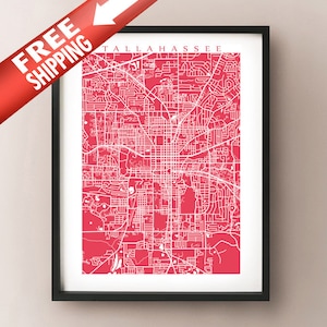 Tallahassee Kaart Print - Florida Poster