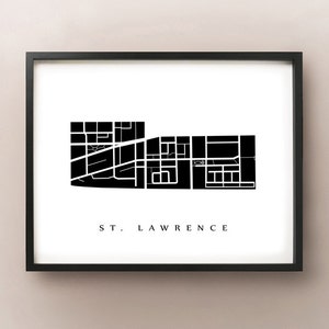St. Lawrence Map - Toronto Neighbourhood Art Print