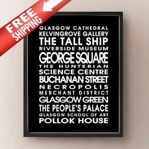 Glasgow, Scotland Bus Roll - UK Poster
