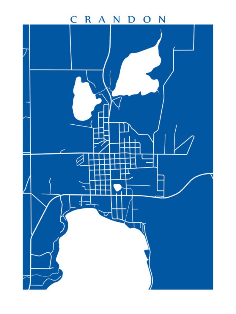 Crandon WI Map Print Wisconsin Poster Etsy