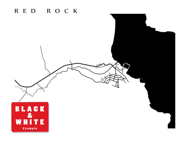 Red Rock Northern Ontario Map Print Etsy