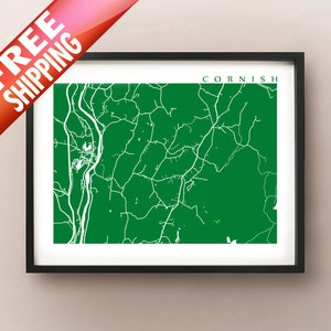 Impression de carte de Cornouailles - Affiche du New Hampshire