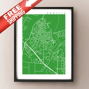 Impressão do mapa Aprilia