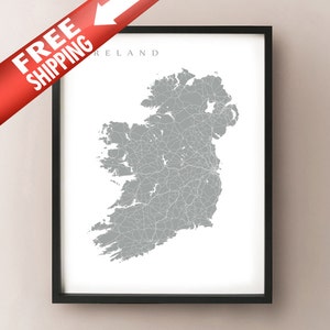 Irland Karte Druck