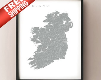 Ireland Map Print