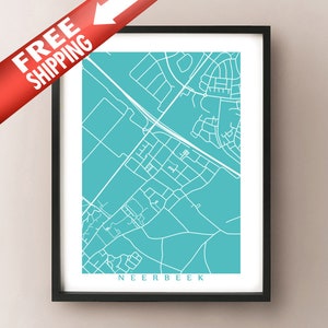 Neerbeek Carte Imprimer - Affiche des Pays-Bas