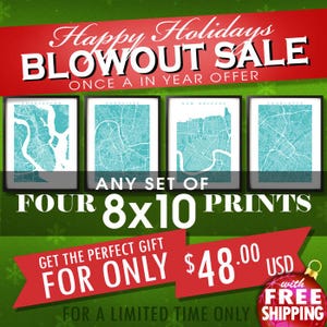 Quatre tirages 8 x 10 pour 48 USD - vente de Noël - au choix quatre 20 x 10 cm - remise sur commandes multiples - carte Art déco
