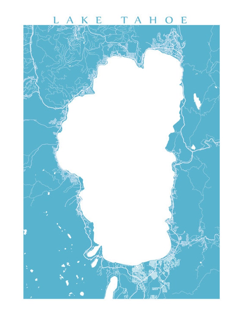 Lake Tahoe Map Print image 2